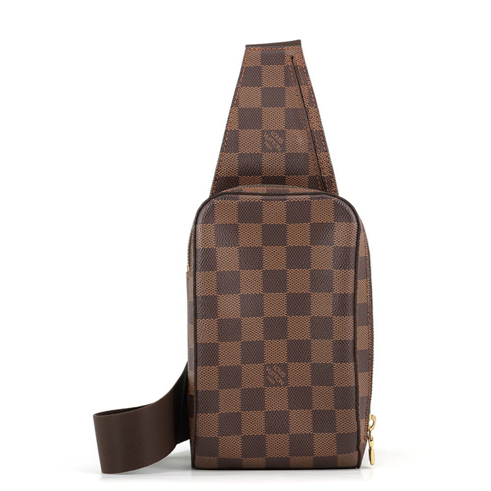 Louis Vuitton body bag Damier Ebene Geronimos N51994 shoulder waist pouch men...